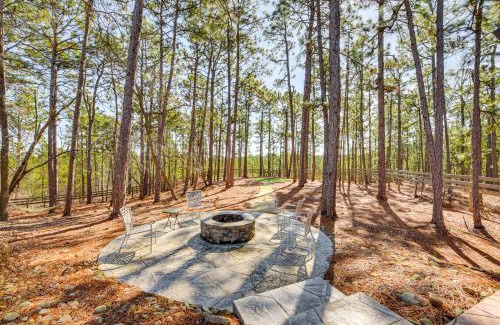 Southern Pines House | Fire Pit and Patio Spacious Southern Pines Retreat