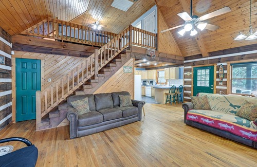 Sylva Cabin | Fire Pit & Porch: Rustic Retreat in North Carolina