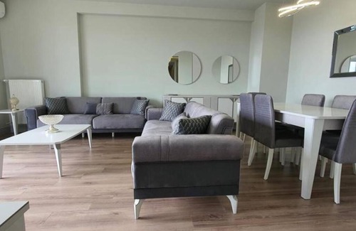 Buyukcekmece Apartment | FIRST AVENUE 2 bedrooms, Livingroom with a charming sea view