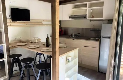 Vicdessos Ski Chalet | Flower Camping LA BEXANELLE * - Chalet Portland Premium 35m2 - 3 bedrooms + TV + LV + Terrace semi covered 6 people