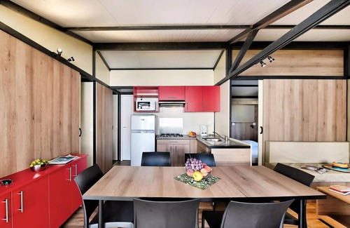 Anneyron Ski Chalet | Flower Camping La Chataigneraie * - Chalet Comfort 35m2 (3 bedrooms) + covered terrace + TV 6 persons