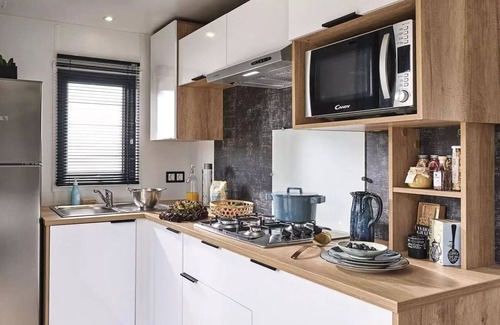 Campagne House | Flower Camping Le Val de la Marquise * - Mobil home PREMIUM 32m2 - 2 bedrooms + semi-covered terrace 17m2 + TV 4 persons