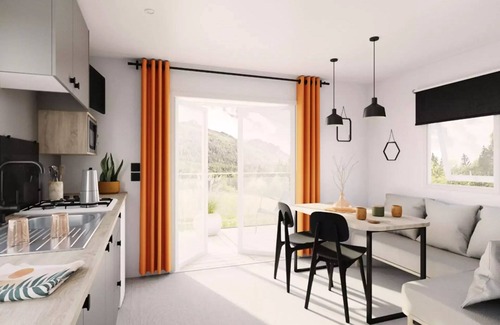 Mers-les-Bains House | Flower Le Domaine du Rompval * - Mobile home Premium 25 m2 including covered terrace - 2 bedrooms +TV + dishwasher + BBQ 4 people