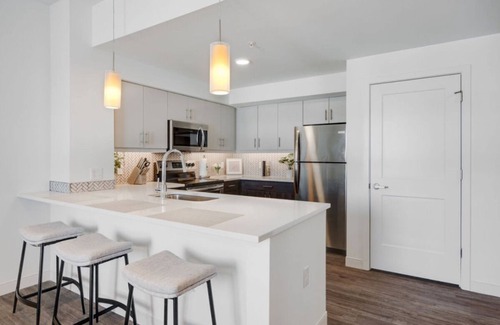 Monroe Ward Apartment | Fresh + Spacious Condo -Downtown RVA- Pool, Gym, Parking Included