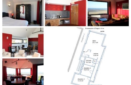Asnelles Apartment | Gîtes " Arromanches" ou "Bord de Mer PMR" 2 chambres en FRONT DE MER à Asnelles , 3km d'Arromanches, 10km de Bayeux