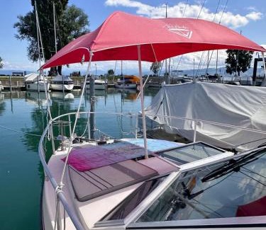 Romanshorn Boat Rental | Gemütliches Motorboot im Yachthafen von Romanshorn