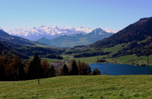 Oberaegeri Apartment | Gorgeous Alps and Lake View Studio
