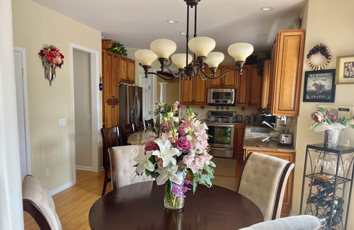 Webster House | Gorgeous house with pool, beautiful backyard, garden and koi fish pond