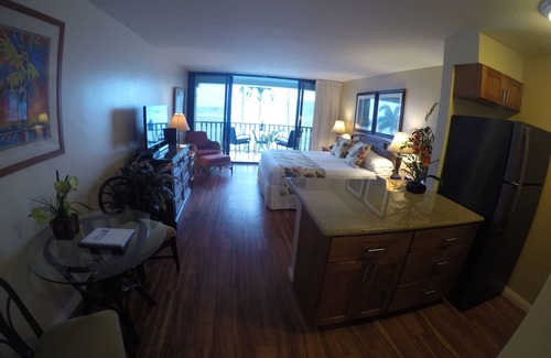 Historic Lahaina Front Street Condo | Gorgeous Oceanfront Studio at Lahaina Shores Beach Resort