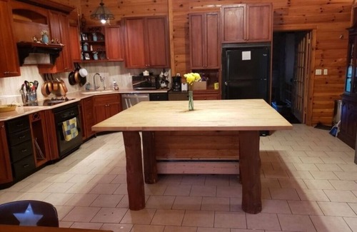 Arenac County Cabin | Gorgeous, Secluded Large Log 4 Bedroom Cabin with a pond view on several acres!