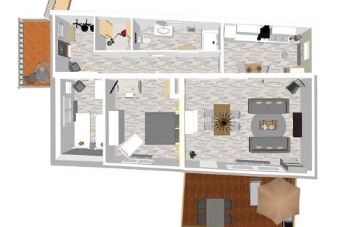 Oetzen Apartment | Große, helle Ferienwohnung mit 2 Balkonen auf dem Kastanienhof Oetzen in der Lüneburger Heide