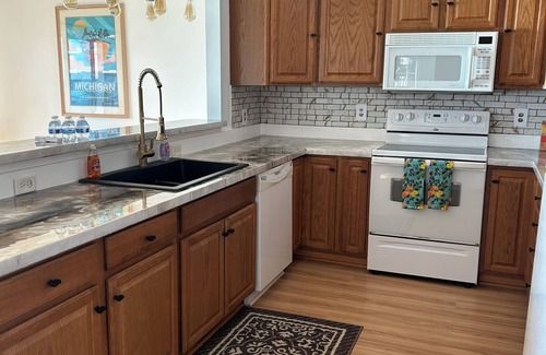 Port Austin Condo | Ground Level Lakefront Condo on Beautiful Lake Huron. Beautiful sunsets!