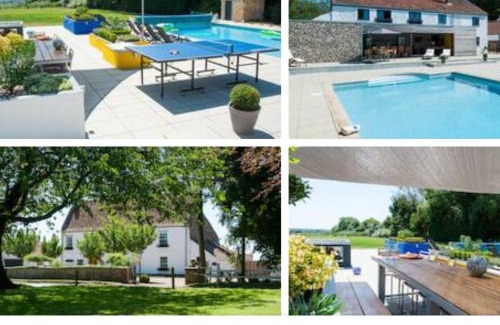 Boughton Villa | Hall Farmhouse. dog friendly, large outdoor pool, BBQ and fire pit