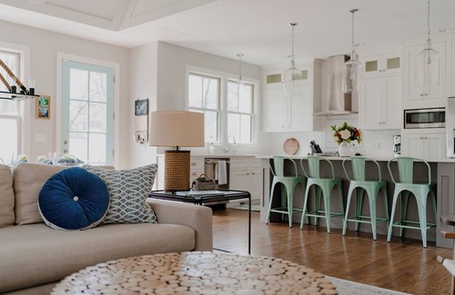 Grand Beach House | Heated pool, screened porch, fire pit, 1 blk to beach and park, close to town