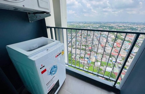 Bang Wa Apartment | Hi-Floor MRT Bangkhae city canal view fast Wi-Fi