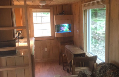 East Durham Cabin | HideAway Tiny Cabin. In the Mountains AC Bathroom. Shower. nDog Friendly.