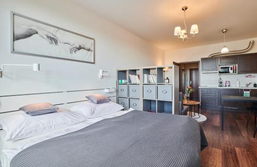 Prague 9 Apartment | High-Sky O2 arena Apartment with garage parking and AC