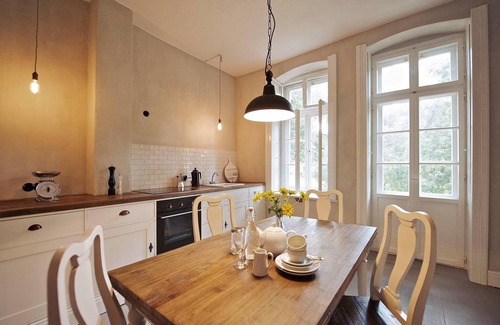 Modlich Condo | Historic vicarage directly on the Elbe dyke in Mödlich, "Teich" apartment *