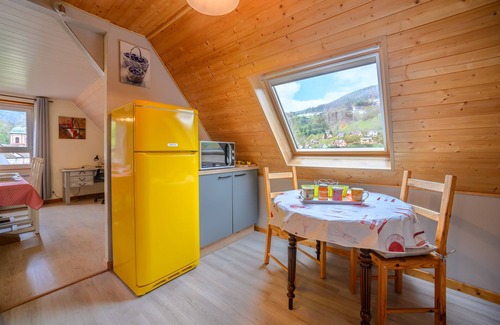 Freland Apartment | Holiday Apartment "Gîte En Montagne Vosges Alsaciennes" with Mountain View, Shared Terrace & Wi-Fi