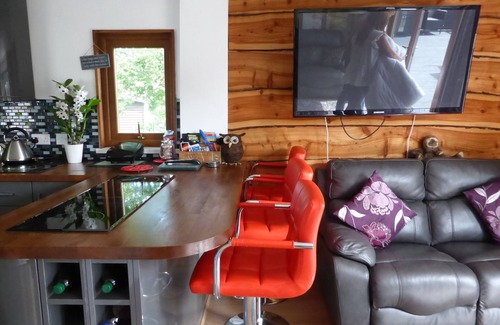 Bont Newydd Ski Chalet | Holiday Chalet With Lovely Views towards the Lake In 100 Acres of parkland