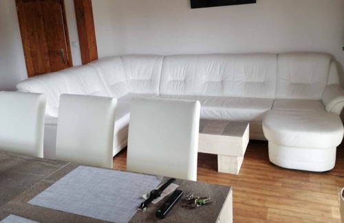 Horni Olesnice House | Holiday home with garden seating area and location fire