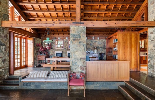 Daskalio Villa | Idyllic stone and wood villa with stunning, panoramic views of the Aegean Sea