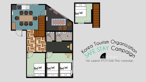 Busanjin Apartment | ILDA Busan 3 Rooms 4 KingBeds 2 Bathrooms 2 Subway stations