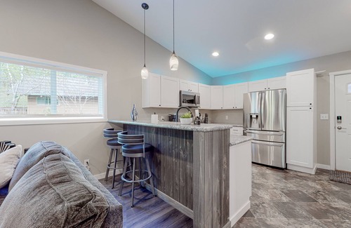 Mason County House | Inviting riverfront home with full kitchen, firepit, W/D, & dog-friendly