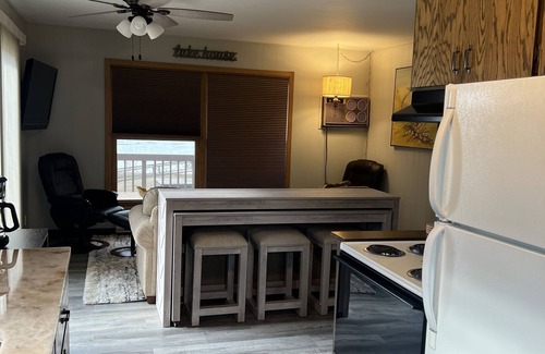 Clear Lake Cabin | Julia’s Lakefront Cottage…updated cabin, private dock & beautiful sunsets.