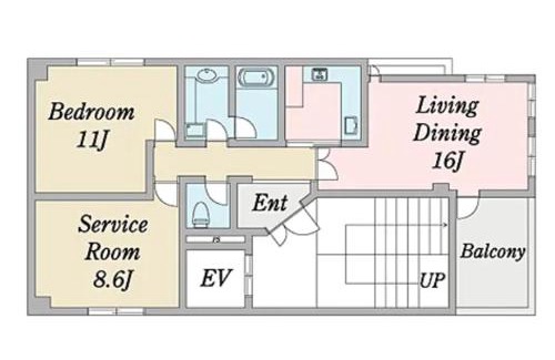 Sendagi Apartment | K-Large balcony, Luxury 2Bedroom Condo, 101sqm,Max14 PPL,7mins walk to station, Elevator,QuiteArea