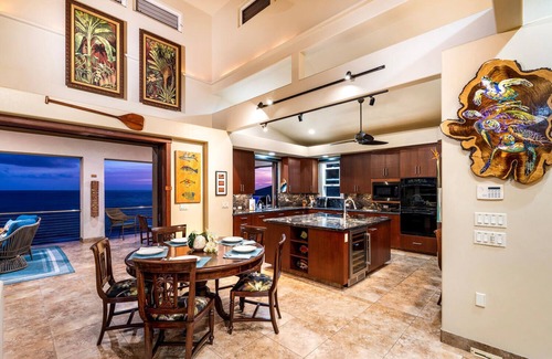 Kailua-Kona House | Kailani Vista - 3-Story Oceanfront Home w/Hot Tub, Elevator & Putting Green