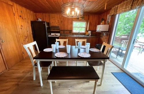 Long Lake House | Knotty Nook - Lakefront with Sandy Beach 3 Bed with pullout couch 1 Bath