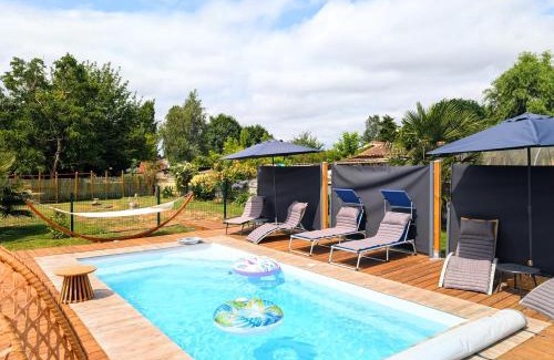 Hure House | L'échappée Huroise, piscine et spa privatifs