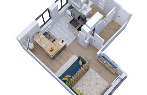 Old Town Apartment | L'Odyssée - parking privé - centre ville
