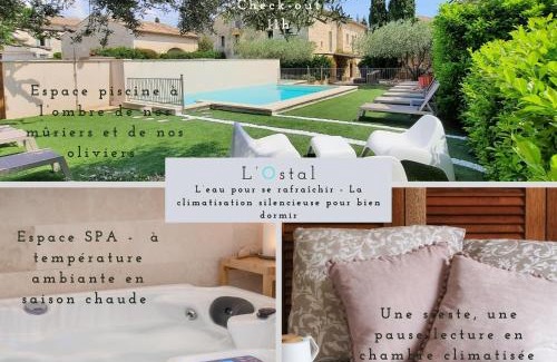 Saint-Hilaire-d'Ozilhan House | L'Ostal Saint Hilaire d'Ozilhan - Bed & Breakfast - Spa