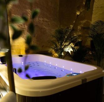 Doue-la-Fontaine Apartment | La falaise perdue, Suite troglodyte & spa privé