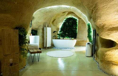 Doue-la-Fontaine Apartment | La falaise perdue, Suite troglodyte & spa privé