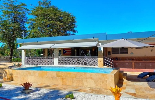 Playa House | La Hacienda Beach House with Pool Near Rincón-Beach Front .Only 1 Minute Walk!