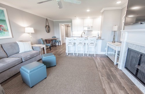Boyne City Condo | Lake Charlevoix Views | Private Patio | Steps to Sand & Shoreline |