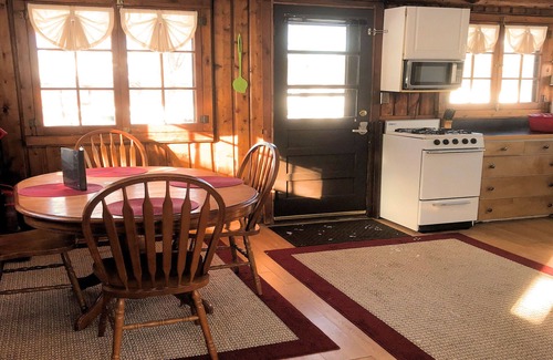 West Branch Cabin | Lake Front One Bedroom Log Cabin located at Clear Lake Resort and Boat Rental