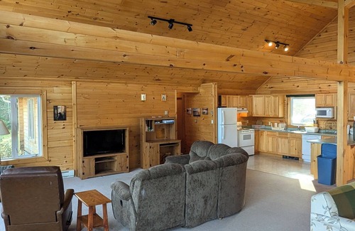 Northern Ontario Cabin | Lake front timber cottage amongst towering pines. Family and pet friendly