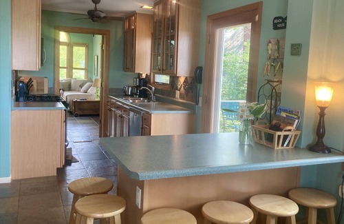 Shelby House | Lake Michigan Beach House with Private Hot Tub to get away from it all