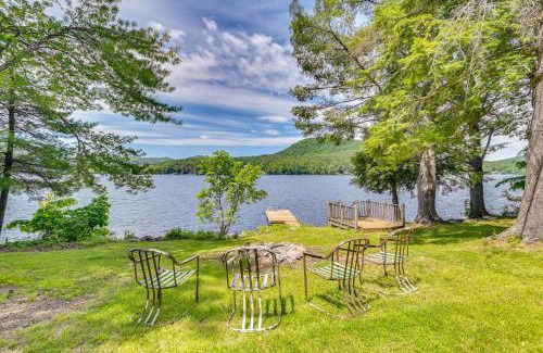 Corinth House | Lakefront Corinth Log Home Private Dock, Fire Pit