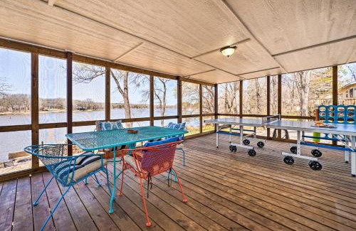 Fort Towson House | Lakefront Fort Towson Home Private Dock and 3 Decks
