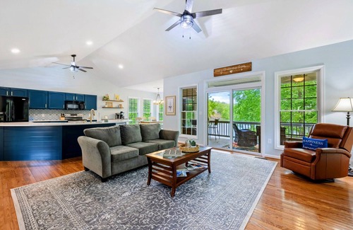 Mineral House | Lakefront Lake Anna, Boat Dock, Hot Tub, Deck View