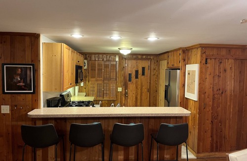 Carp Lake Cottage | Lakefront Log Cabin with Contemporary touches