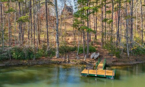 Mill Spring House | Lakefront, New, Private Dock, Hot Tub, Fire Pit, Canoe, Incredible Views