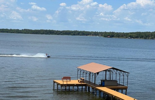 Larue House | Lakefront Oasis with Private Boat Dock on Lake Palestine