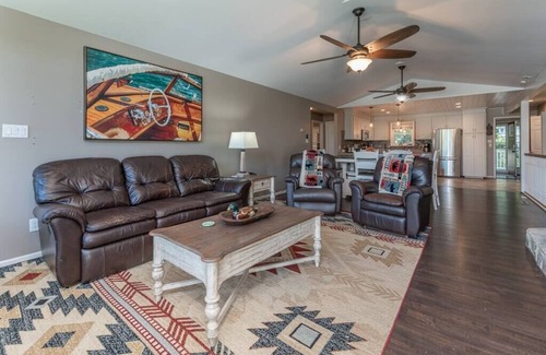 Goodview House | Lakefront Retreat with Game Room, Hot Tub, and Gym!