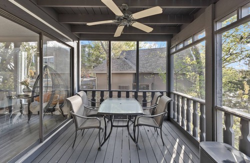 Lake of the Ozarks Apartment | Lakefront Stay-Unit 1+TV+Dining Table